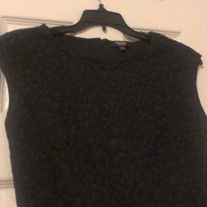 Subtle leapord print black dress